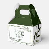 Ballotins Elégant minimaliste Feuille cadre Green Olive Hunt (Arrière)