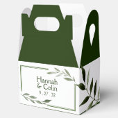 Ballotins Elégant minimaliste Feuille cadre Green Olive Hunt (Ouvert)