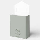 Ballotins Élégant minimaliste Mariage vert Sage (Ouvert)