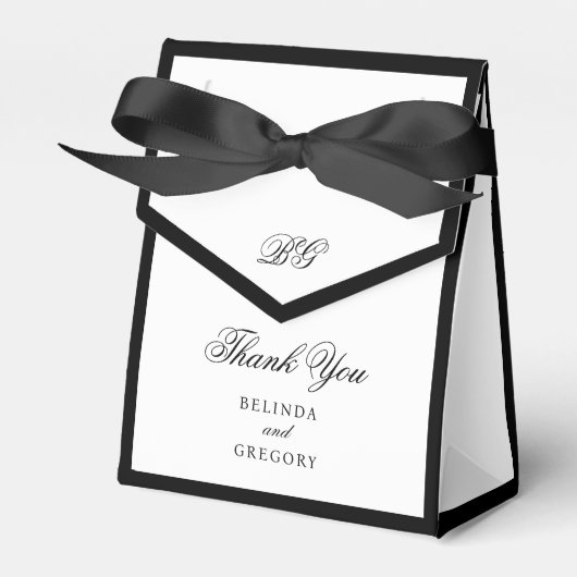 Ballotins Élégant minimaliste noir blanc Mariage (Verso)