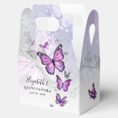 Ballotins Elégant Modèle Argent et Papillon pourpre (Ouvert)