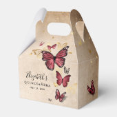 Ballotins Elégant Modèle d'or et papillon bordeaux (Verso)