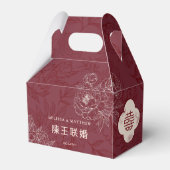 Ballotins Élégant modèle floral Merci Mariage chinois (Verso)