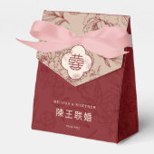 Ballotins Élégant modèle floral Merci Mariage chinois (Verso)