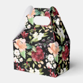 Ballotins Élégant modèle floral noir d'or bordeaux (Arrière)