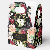 Ballotins Élégant modèle floral noir d'or bordeaux (Ouvert)