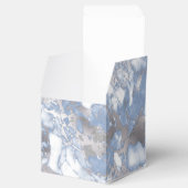 Ballotins Elégant Moderne Marbre Bleu Boîte de Mariage Favor (Ouvert)