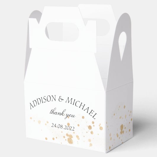 Ballotins Élégant Moderne points dorés Mariage (Ouvert)