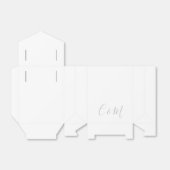 Ballotins Élégant Monogramme Argent Boîte de mariage Favor (Déplié)