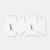 Ballotins Élégant Monogramme Ballotin noir et blanc (Déplié)