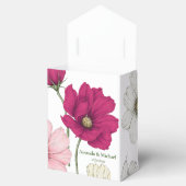 Ballotins Élégant Monogramme Blanc Rose Fleurs Mariage de ru (Ouvert)