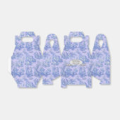 Ballotins Élégant monogramme bleu violet de jouy vintage (Déplié)