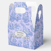 Ballotins Élégant monogramme bleu violet de jouy vintage (Ouvert)