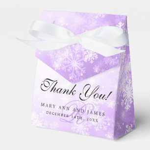 Ballotins Élégant Monogramme de mariage violet hiver Wonderl