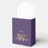 Ballotins Élégant Monogramme Dusty Purple Mariage or (Ouvert)