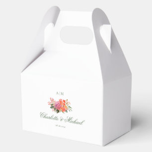 Ballotins Élégant Monogramme Floral Script Mariage