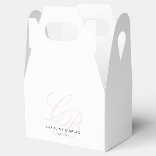 Ballotins Élégant, Monogramme, Mariage (Ouvert)