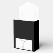 Ballotins Élégant Monogramme Mariage noir et blanc (Ouvert)
