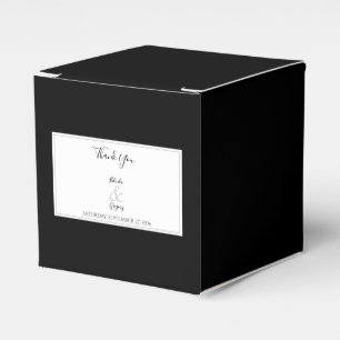 Ballotins Élégant Monogramme Mariage noir et blanc