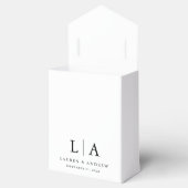 Ballotins Élégant Monogramme noir et blanc Mariage simple (Ouvert)