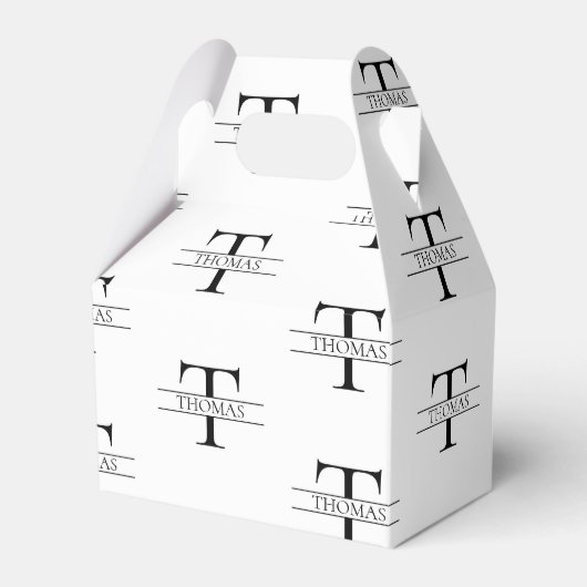 Ballotins Élégant Monogramme personnalisé Motif de nom perso (Verso)