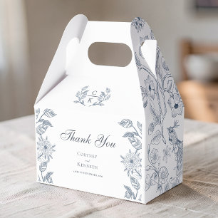 Ballotins Élégant Monogramme Toile Armoiries Mariage Remerci