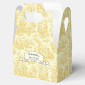 Ballotins Élégant monogramme vintage jaune de jouy (Ouvert)