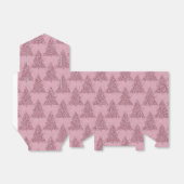 Ballotins Élégant Motif d'arbre | Dusty Mauve Rose Noël (Déplié)