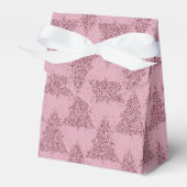 Ballotins Élégant Motif d'arbre | Dusty Mauve Rose Noël (Verso)