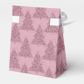 Ballotins Élégant Motif d'arbre | Dusty Mauve Rose Noël (Arrière)