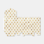 Ballotins Élégant Motif de carnaval blanc et or Harlequin (Déplié)