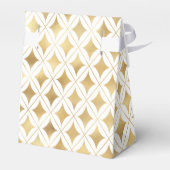 Ballotins Élégant Motif de carnaval blanc et or Harlequin (Arrière)