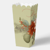 Ballotins Élégant Noël floral rouge et vert (Verso)