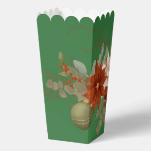 Ballotins Élégant Noël floral rouge et vert