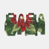 Ballotins Élégant Noël Poinsettia Gable Ballotin (Déplié)