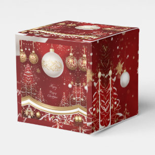 Ballotins Élégant Noël Rouge Arbre et Fête du bal