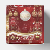 Ballotins Élégant Noël Rouge Arbre et Fête du bal (Haut)