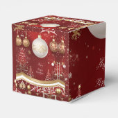 Ballotins Élégant Noël Rouge Arbre et Fête du bal (Arrière)