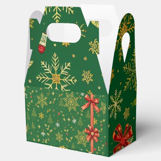 Ballotins Élégant Noël vert V2 (Ouvert)