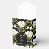 Ballotins Elégant noir & blanc Mariage floral : Calligraphie (Ouvert)