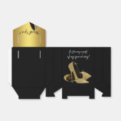 Ballotins Elégant noir et or Parties scintillant haute talon (Déplié)