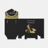 Ballotins Elégant noir et or Parties scintillant haute talon (Déplié)