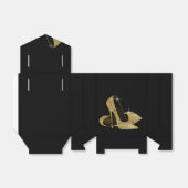 Ballotins Elégant noir et or Parties scintillant haute talon (Déplié)