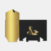 Ballotins Elégant noir et or Parties scintillant haute talon (Déplié)