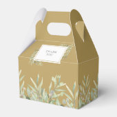 Ballotins Elégant or Botanique Verdure Mariage Favor Box (Arrière)
