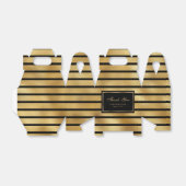 Ballotins Elégant or et noir Merci Mariage (Déplié)