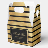 Ballotins Elégant or et noir Merci Mariage (Ouvert)