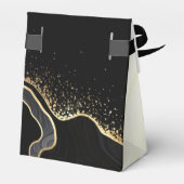 Ballotins élégant or & fleurs noires mariage (Arrière)