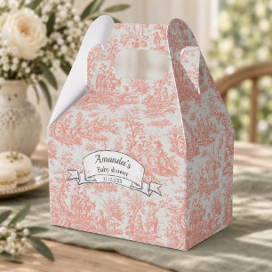 Ballotins Élégant Orange Vintage Toile De Jouy Monogramme