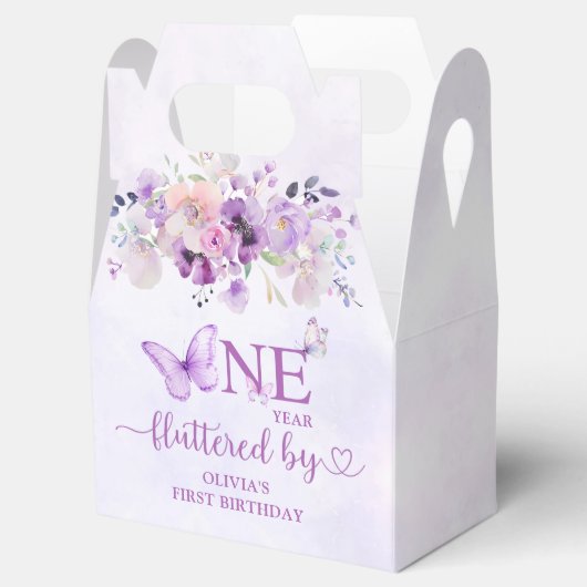 Ballotins Elégant papillon violet 1er anniversaire fête (Ouvert)